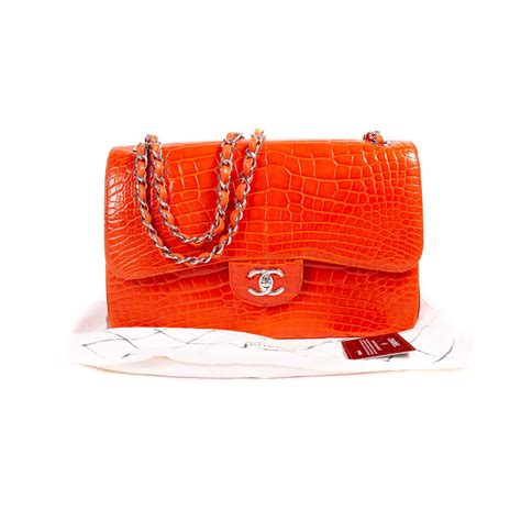 chanel classic crocodile|Chanel Medium Classic Crocodile Double Flap Bag .